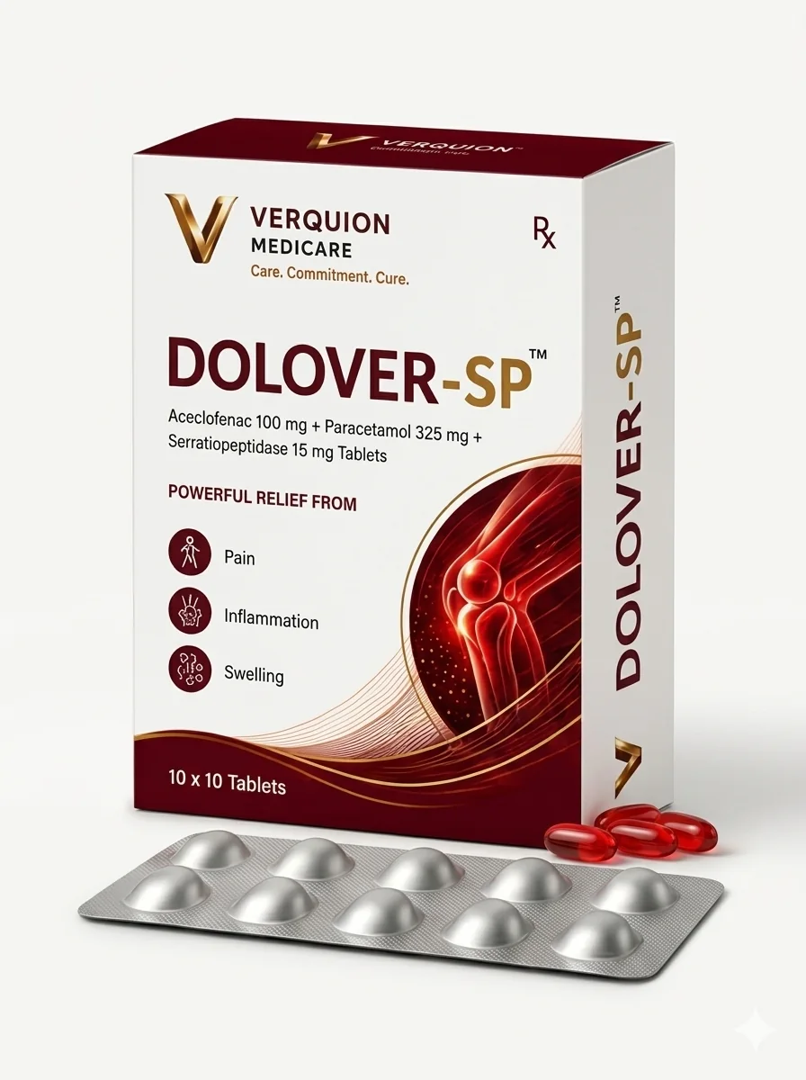 DOLOVER-SP carton and blister strip.